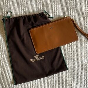 King Ranch Tan Leather Clutch